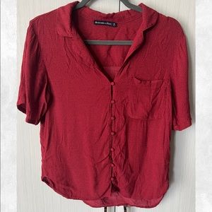 Abercrombie & Fitch Polka Dot Button Down Collar Shirt